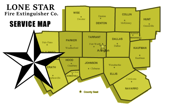 Location Map of Lone Star Fire Extinguisher Co in , TX